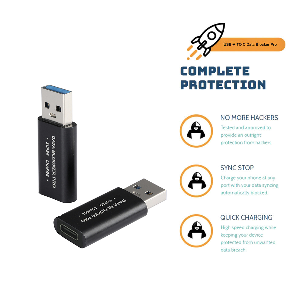 USB-A TO USB-C Data Blocker